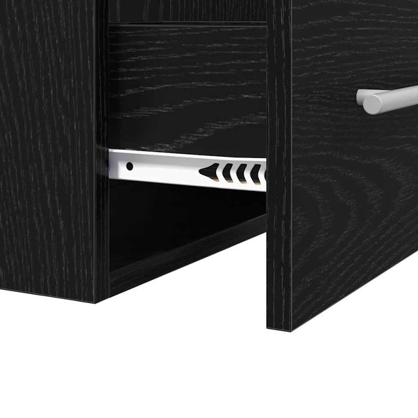 Waschbeckenunterschrank Schwarz Eichen-Optik