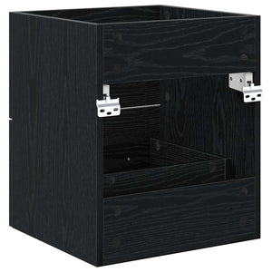 Waschbeckenunterschrank Schwarz Eichen-Optik