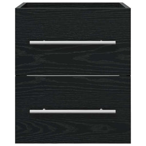 Waschbeckenunterschrank Schwarz Eichen-Optik