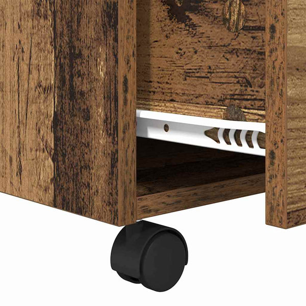 Couchtisch Altholz mit Schubladen 55x55 cm
