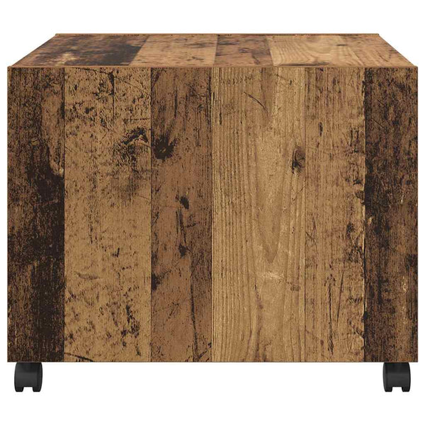 Couchtisch Altholz mit Schubladen 55x55 cm