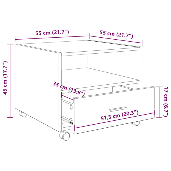 Couchtisch Artisan Eiche 55x55 cm