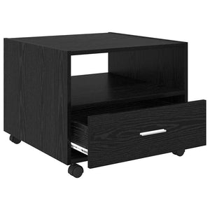 Schwarzer Couchtisch Eichenoptik 55x55 cm
