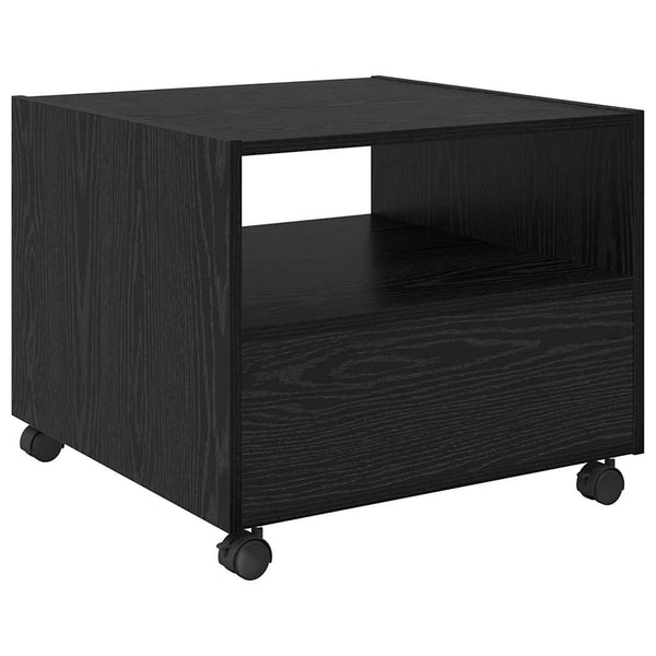 Schwarzer Couchtisch Eichenoptik 55x55 cm