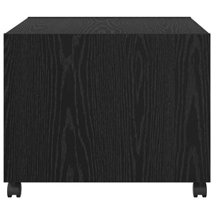 Schwarzer Couchtisch Eichenoptik 55x55 cm