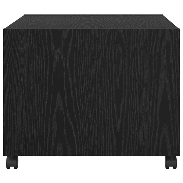 Schwarzer Couchtisch Eichenoptik 55x55 cm