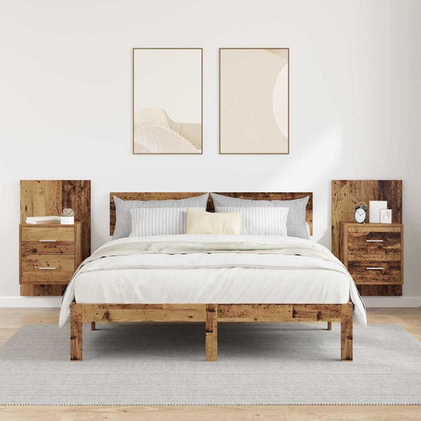 Wandmontierte Nachttische, 2er-Set