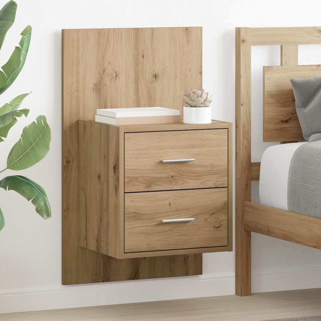 Wand-Nachttisch Artisan Eiche 2er-Set