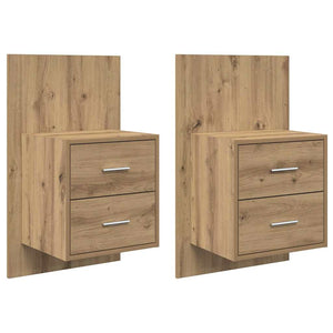 Wand-Nachttisch Artisan Eiche 2er-Set