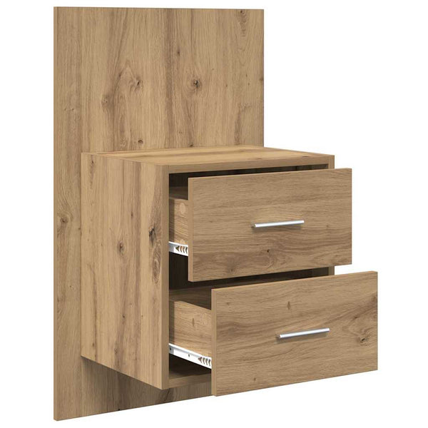 Wand-Nachttisch Artisan Eiche 2er-Set
