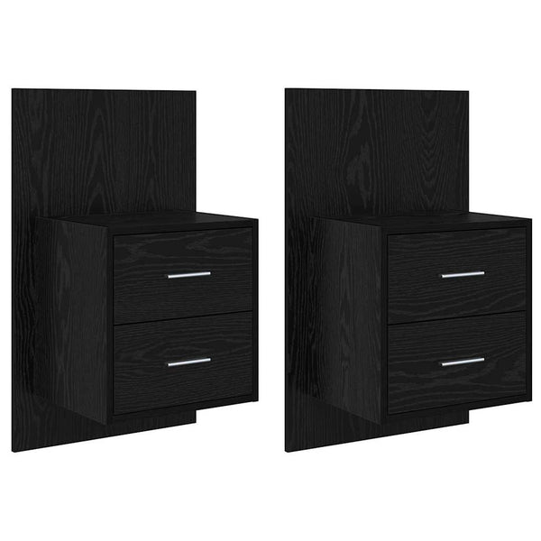 Wand-Nachttisch 2er-Set, Eichen-Optik