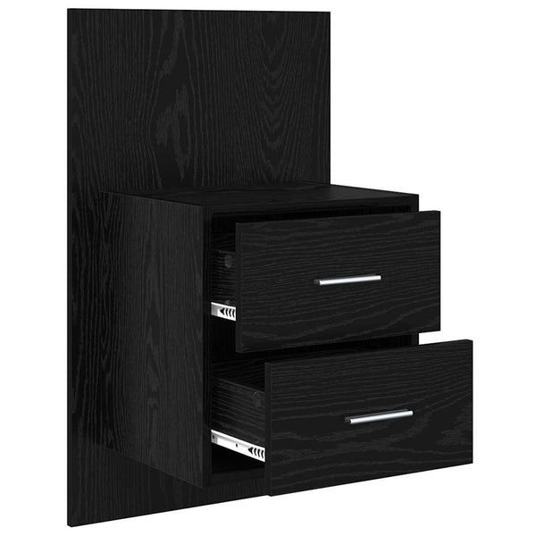 Wand-Nachttisch 2er-Set, Eichen-Optik