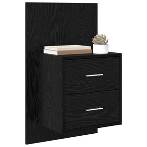 Wand-Nachttisch 2er-Set, Eichen-Optik