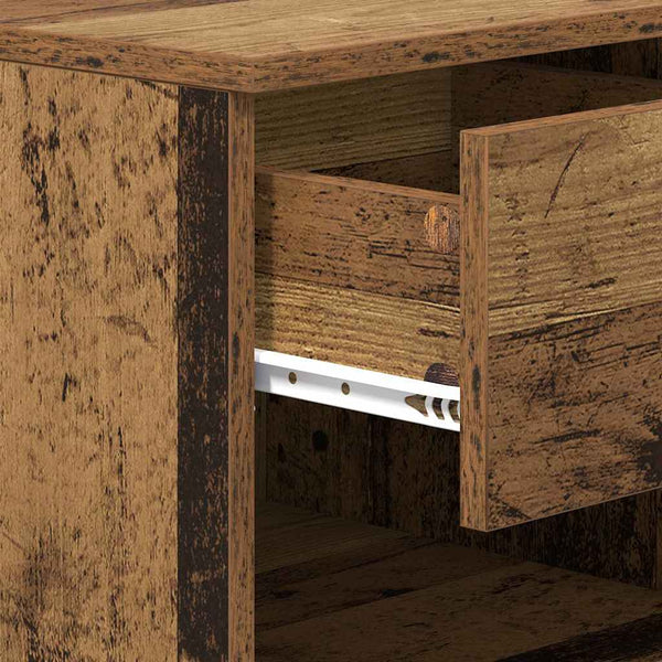 Bettschrank 2er Set Altholz 40x39x40cm