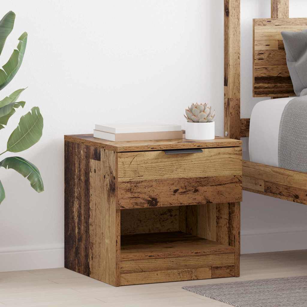 Bettschrank 2er Set Altholz 40x39x40cm
