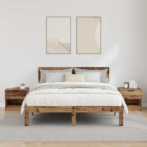 Bettschrank 2er Set Altholz 40x39x40cm