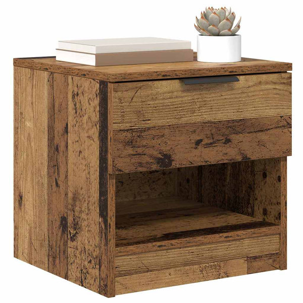 Bettschrank 2er Set Altholz 40x39x40cm