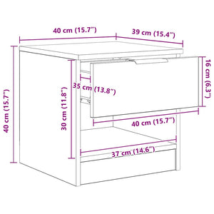 Bettschrank 2er Set Artisan-Eiche