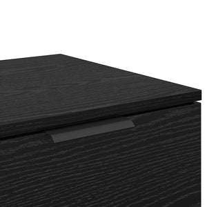 Bettschrank 2er Set Schwarz Eiche Optik