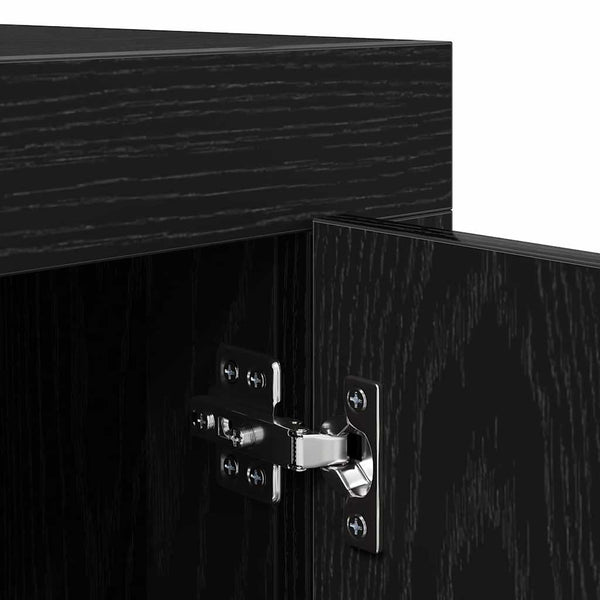 TV-Schrank Schwarz Eichen-Optik 102 cm