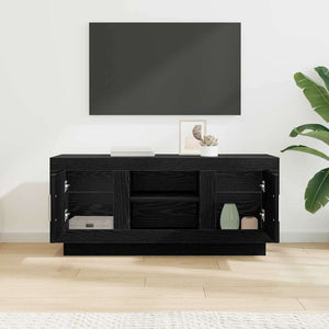 TV-Schrank Schwarz Eichen-Optik 102 cm