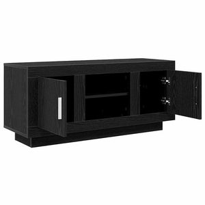 TV-Schrank Schwarz Eichen-Optik 102 cm