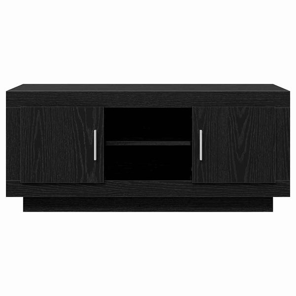 TV-Schrank Schwarz Eichen-Optik 102 cm