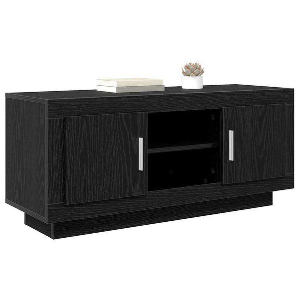 TV-Schrank Schwarz Eichen-Optik 102 cm