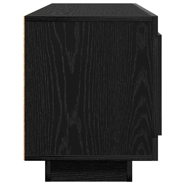 TV-Schrank Schwarz Eichen-Optik 102 cm
