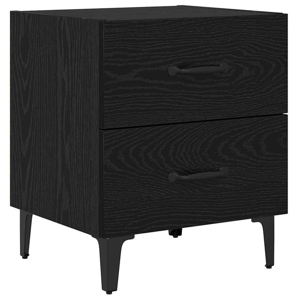 Bettschrank Schwarz Eichen-Optik