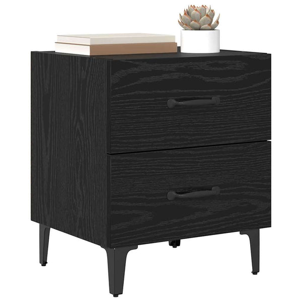 Bettschrank Schwarz Eichen-Optik