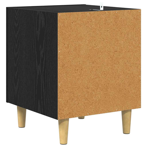Nachttisch Schwarz Eichenoptik 40x40x50cm