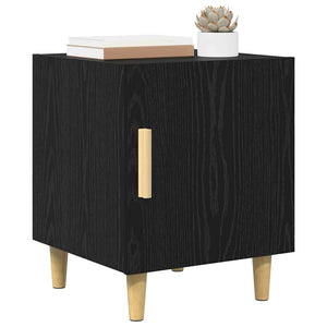 Nachttisch Schwarz Eichenoptik 40x40x50cm