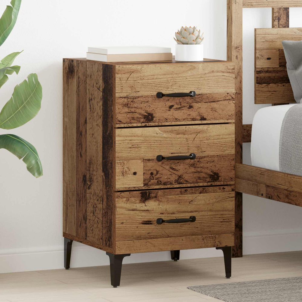 vidaXL Bedside Cabinet Reclaimed Wood 40 x 40.5 x 66 cm Engineered Wood