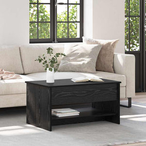 Couchtisch Schwarz Eichenoptik 80 cm