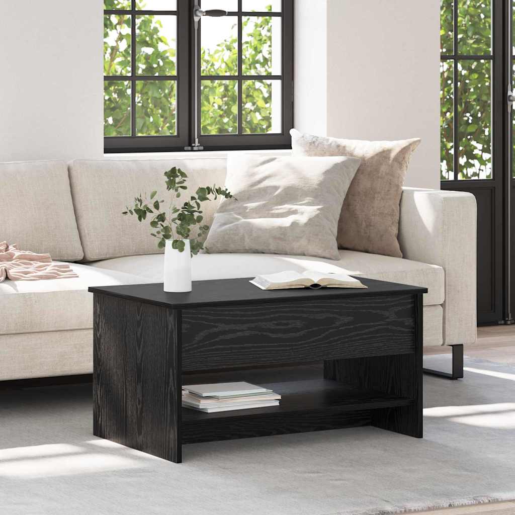 Couchtisch Schwarz Eichenoptik 80 cm