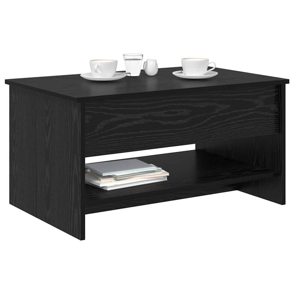 Couchtisch Schwarz Eichenoptik 80 cm