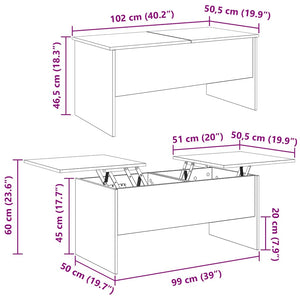 Artisan Eiche Couchtisch, 102 cm