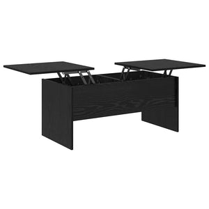 Schwarzer Couchtisch Eichenoptik 102 cm