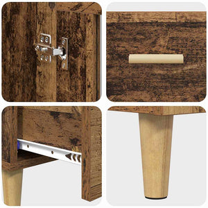 Highboard Altholz mit Schubladen 70x31x115cm