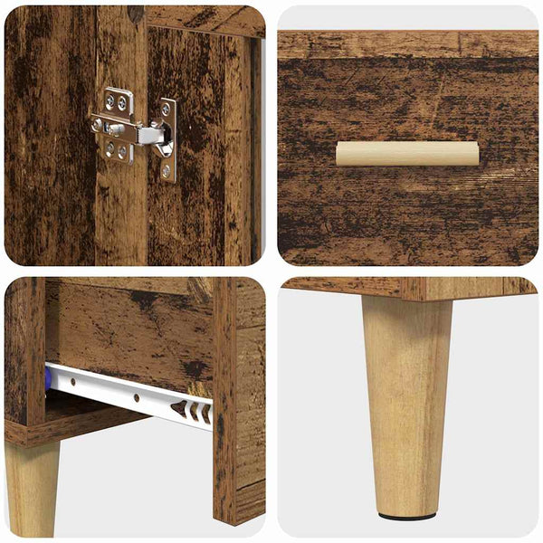 Highboard Altholz mit Schubladen 70x31x115cm
