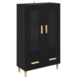 Highboard Schwarz Eichenoptik 70x115 cm
