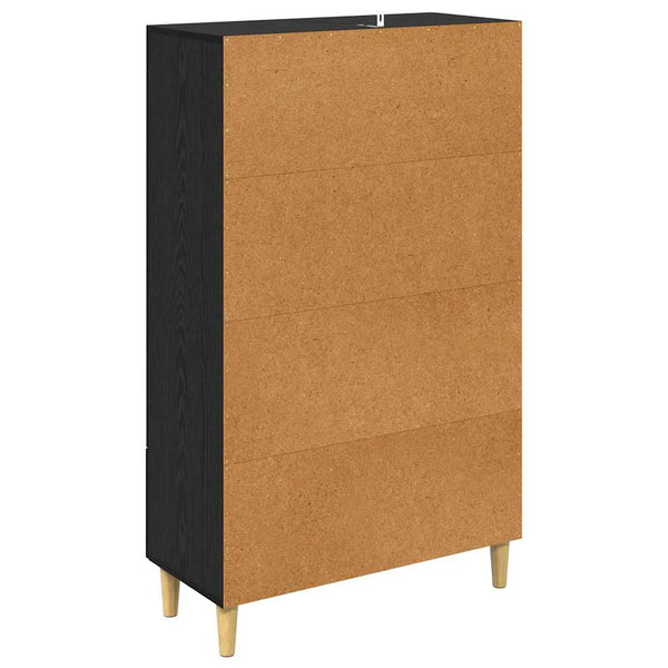 Highboard Schwarz Eichenoptik 70x115 cm