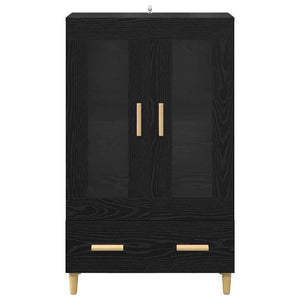 Highboard Schwarz Eichenoptik 70x115 cm