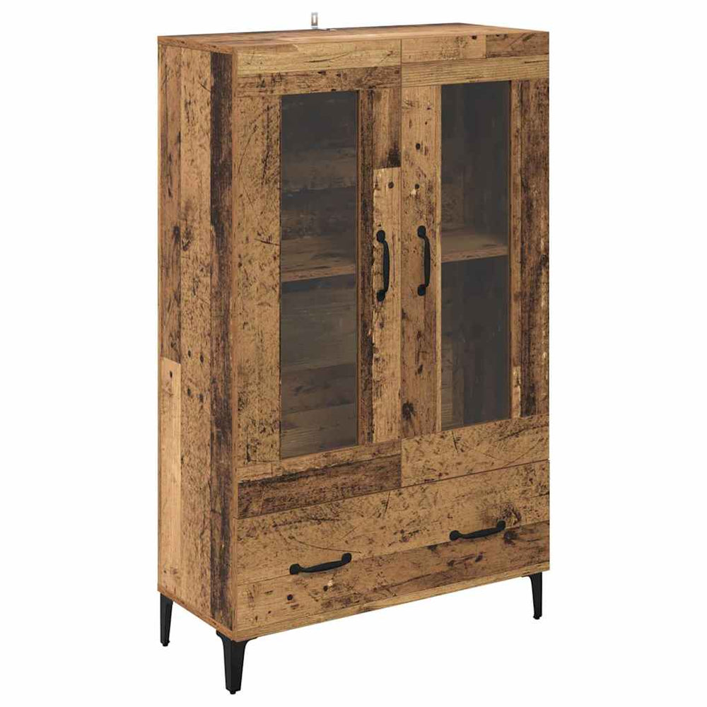 vidaXL Highboard Reclaimed Wood 70 x 31 x 115 cm Engineered Wood and Iron