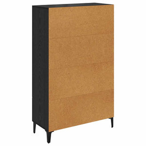 Highboard Schwarz Eichen-Optik mit Schubladen