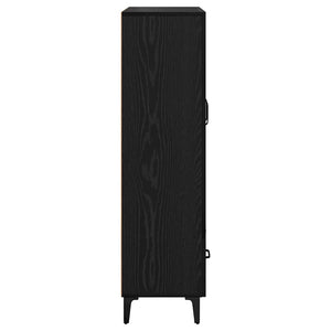 Highboard Schwarz Eichen-Optik mit Schubladen