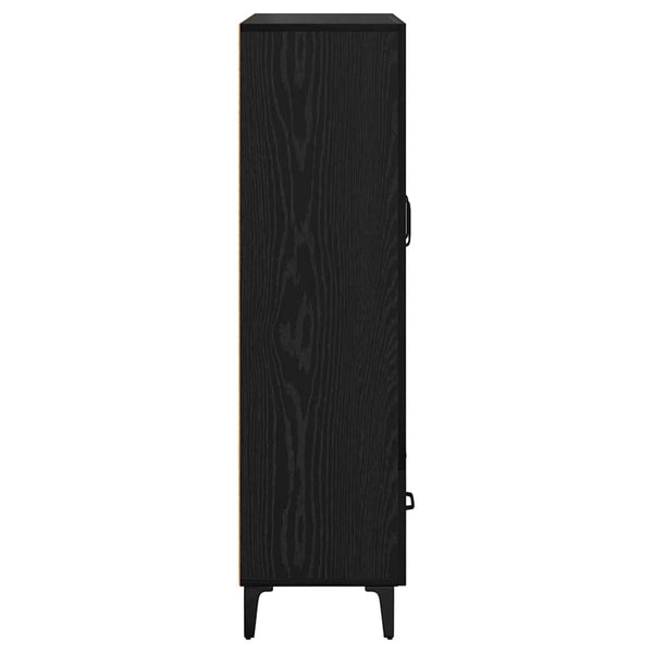Highboard Schwarz Eichen-Optik mit Schubladen