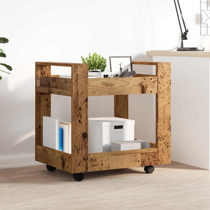 Schreibtischwagen Altholz 60x45x60 cm