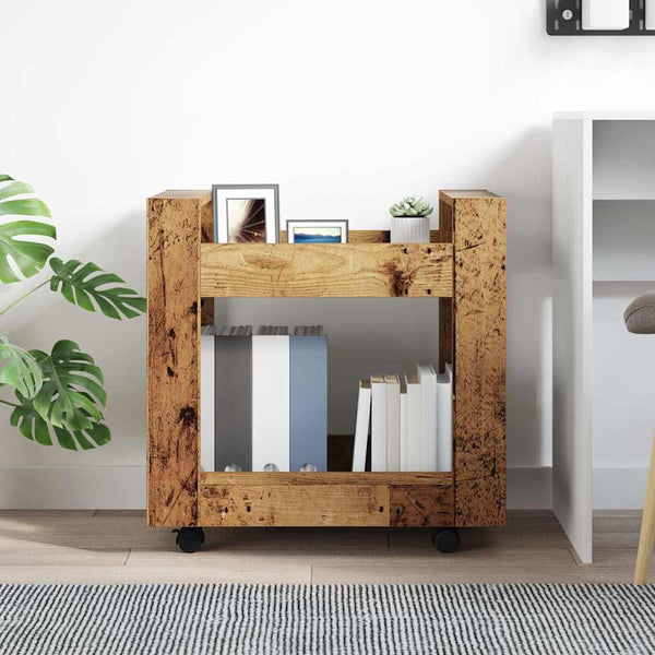 Schreibtischwagen Altholz 60x45x60 cm